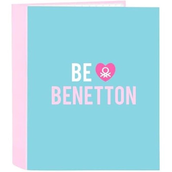 Kansio - SAFTA - BENETTON UNIQUE - 4 rengasta - Kovakantinen - Ihanteellinen lapsille