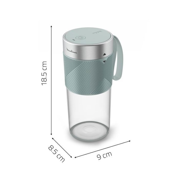 Lightmix, Mini Blender kannettava langaton, 300 ml, Tehokas, LM1C0410 Eukalyptus