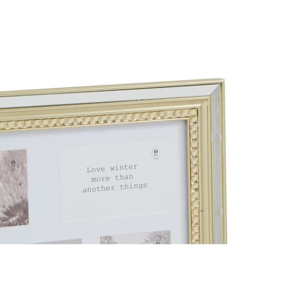 luksus fotoramme 46,5 x 2 x 40 cm traditionelt polystyren sølv guldglas (2 enheder)