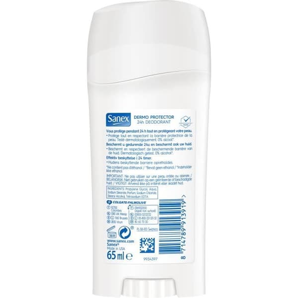 Deodorantti - SANEX - Dermo Protector - 65 ml - 24h - Hypoallergeeninen
