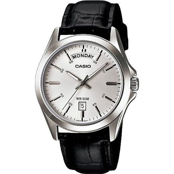 Kello - Casio - MTP-1370L-7AVDF - Musta Nahka - Kvarts - Analogi