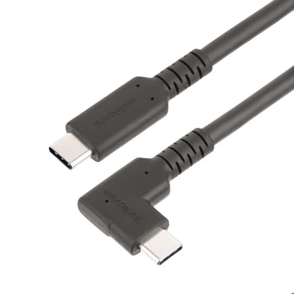 StarTech.com 50 cm Heavy Duty retvinklet USB-C-kabel, USB 3.2 Gen 2 (10 Gbps), USB-C til C-dataoverførselsledning - Alt-tilstand