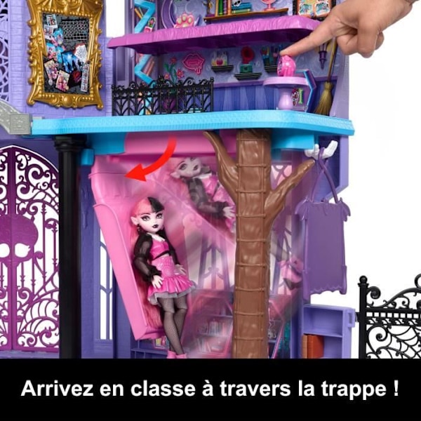 MONSTER HIGH Kummituskoulu - Nukkekoti, yli 35 tarviketta - Monster High - HLP88 Flerfärgad