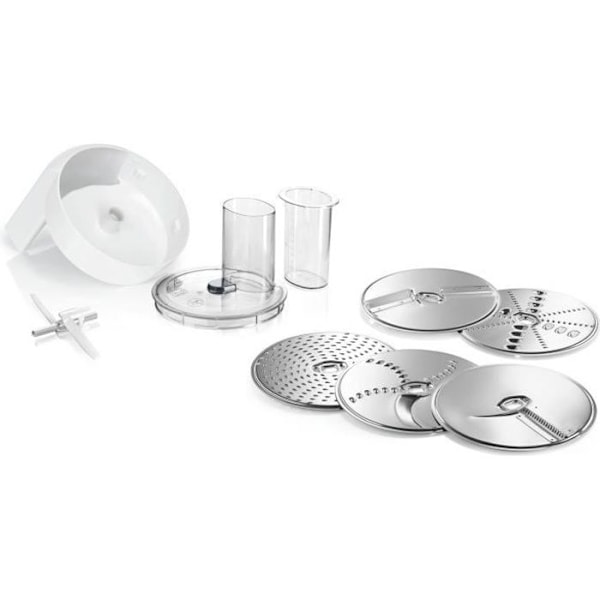 Tarvikkeet BOSCH MUM5 keittiökoneeseen - VeggieLove setti: 1 acc. Raastin/viipaloija - 5 levyä