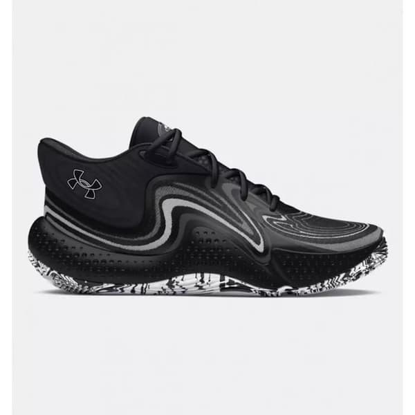 Basketballsko - UNDER ARMOUR - Spawn 6 Mid - Sort - Unisex - Åndbar Sort 42