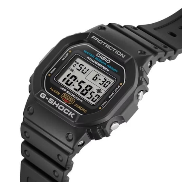 Casio Ur - Mænd - DW-5600UE-1ER - Sort - Plastik - Vandtæt 20 Atm Svart