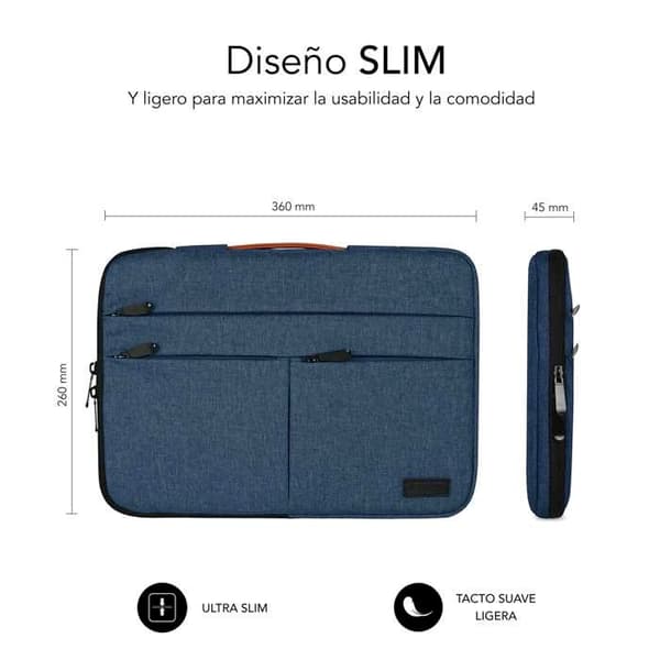 Cover - SUBBLIM - Air Padding 360 - Total beskyttelse - Blå farve - Til 13.3-14" Blå
