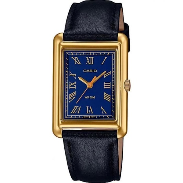 Ur - CASIO - LTP-B165GL-2BVEF - Sort læder - Vandtæt 5 bar - Chic Svart, guld, blå