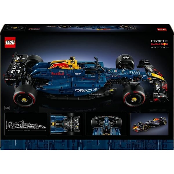 LEGO Technic F1 Oracle Red Bull Racing RB20 - Samlarsats för vuxna - Inkluderar en V6-motor och en växellåda Röd, Blå, Svart