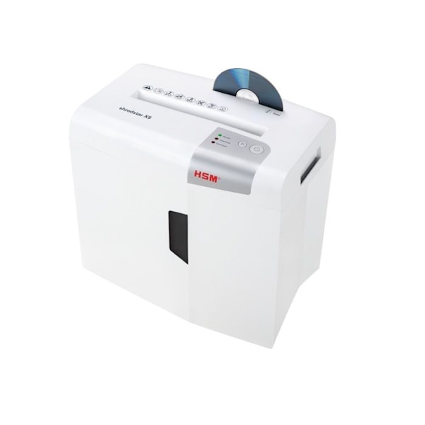 Dokumentskærer - HSM - shredstar X5 - Kryds-skæring 4,5 x 30 mm - 5 ark - 18 liter vit/silver