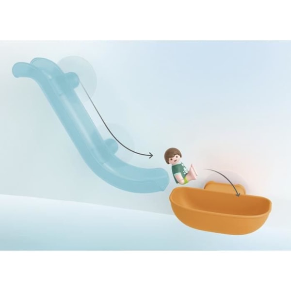 PLAYMOBIL Junior 71689 Vattenrutschbana och marina djur, Badleksak, Från 18 månader Flerfärgad