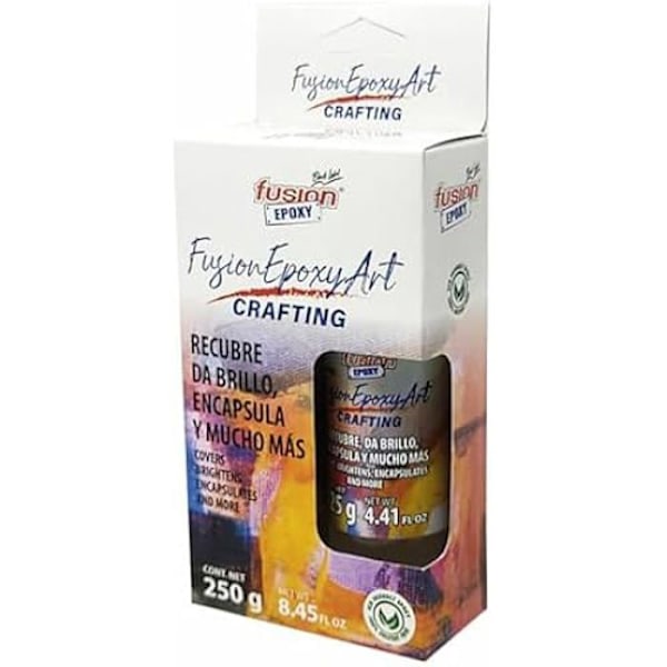 Epoksihartsi - FUSION EPOXY BLACK LABEL - Monivärinen - 250 g - 2 kpl - Läpinäkyvä mångfärgad