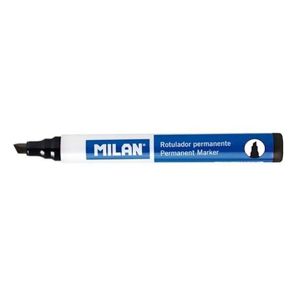 Permanent markers - Milan - 16428122 - Alcohol ink - Chisel tip 1-4mm - Set of 12 Svart