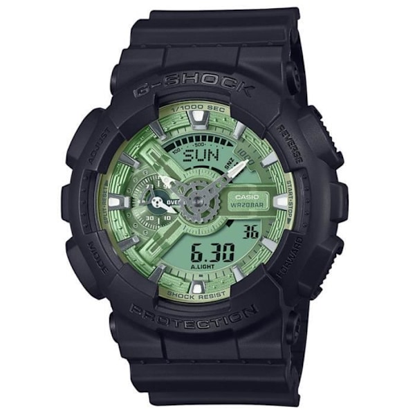 Montre - Casio - GA-110CD-1A3ER - Sort Plastarmbånd - Vandtæt 20 Atm - Sport Herre Svart