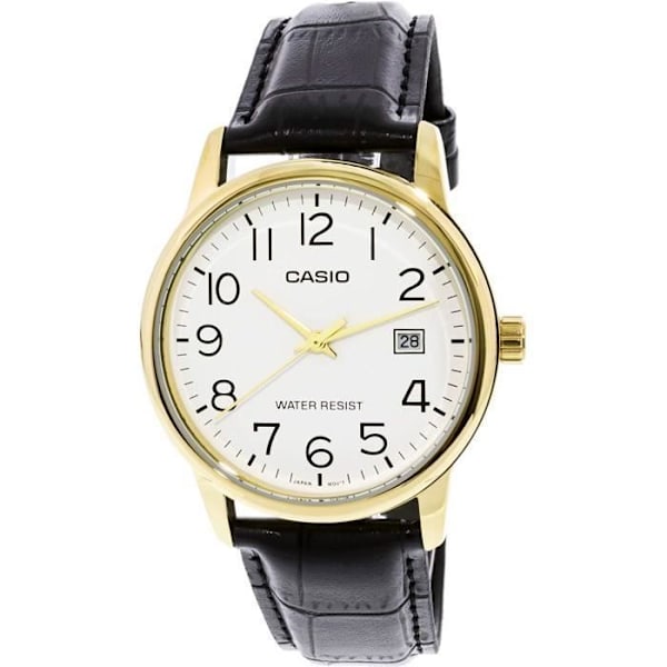 Ur - Casio - MTPV002GL-7B2 - Guld læder - Japansk kvarts - Vandafvisende 30m