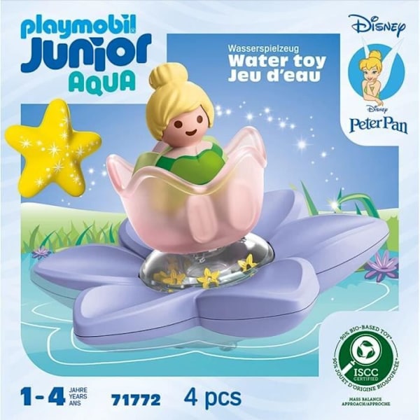 PLAYMOBIL JUNIOR 71772 Fej Tinkerbell og blomst, Disney, 4 dele, Fra 12 måneder