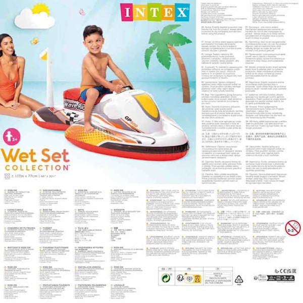 Ride-on Flotør - Intex - 92544 - Multifarvet - Vinyl - 117x77 cm mångfärgad