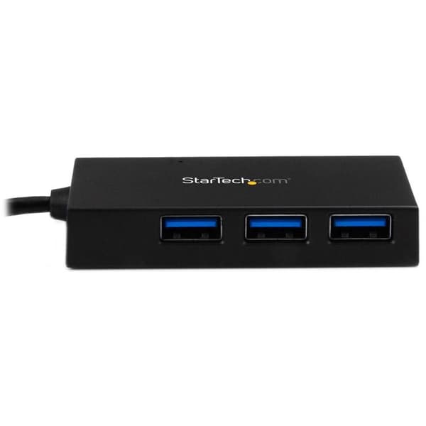 USB 3.0 - STARTECH - 4-porttinen - USB-C 4x USB-A - Mukana virta-adapteri - Kompakti