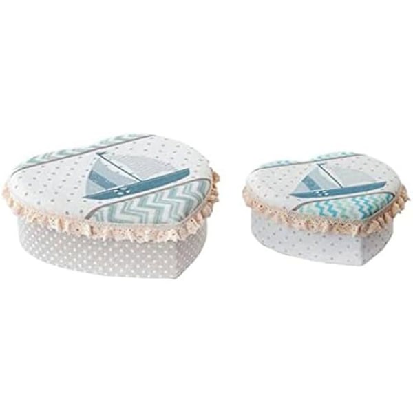 Garde-Joias - DEKODONIA - Set om 2 - Polyester - Mått 14,5x6x14,5 cm och 19x10x7 cm - Flerfärgad Flerfärgad
