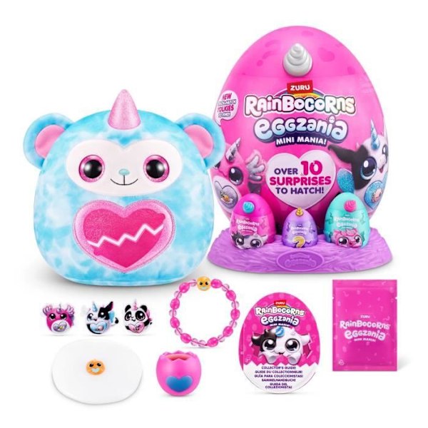 Peluches överraskningar - ZURU - Eggzania Mini Surprise S1 - 10 överraskningar - 6 modeller - Mjukis Flerfärgad