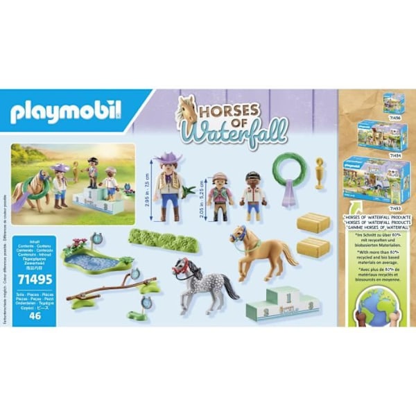 PLAYMOBIL 71495 Poniratsastajat ja esteratsastajat Flerfärgad