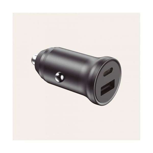 USB-biloplader - KSIX - BXCRC20PD - Sort - Hurtig opladning 20W - USB-A + USB-C Sort
