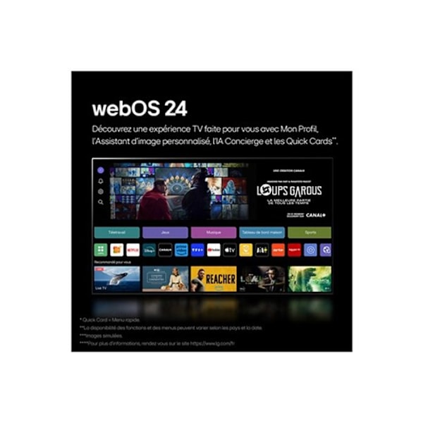 TV QNED - LG - 50QNED87 - 126 cm - 4K UHD - Älykäs TV - Wi-Fi