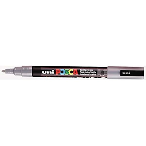 Outplånlig markör - UNI-BALL - Uni Posca - Fin spets 0,9-1,3 mm - Flerfärgad - Opak mångfärgad