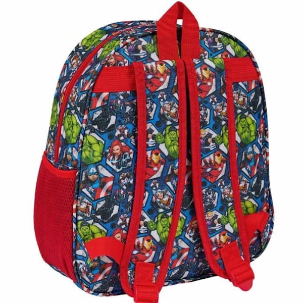 Rygsæk - AVENGERS - 3D Børnehave - 33 CM - Rød - Lynlås - Justerbare stropper Röd