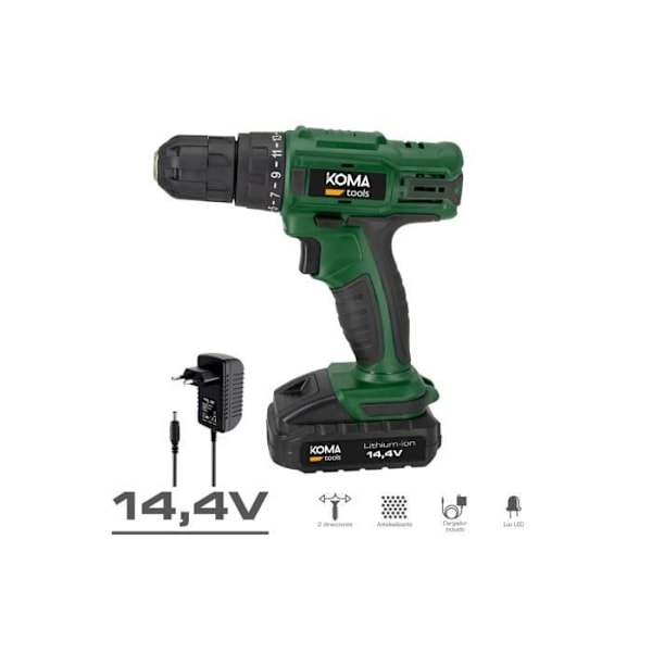 Kotelo - Koma Tools - 14,4 V akkupora ja ruuvimeisseli - 1 500 mAh