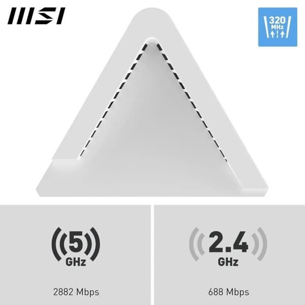 Mesh-netværkssystem - MSI - Roamii BE Lite - WiFi 7 - 3600 Mbps - Forældrekontrol