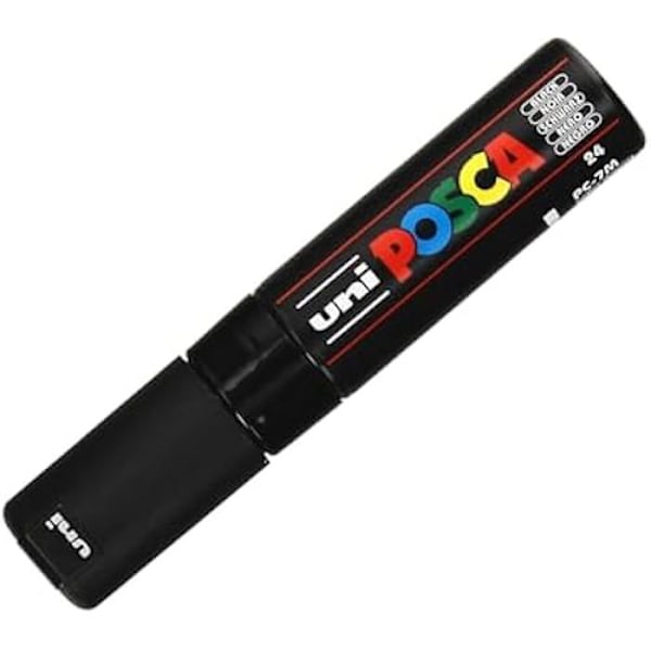 Pyyhimätön tussi - POSCA - Uni Posca - 4,5-5,5 mm - Monivärinen - Hieno kärki mångfärgad