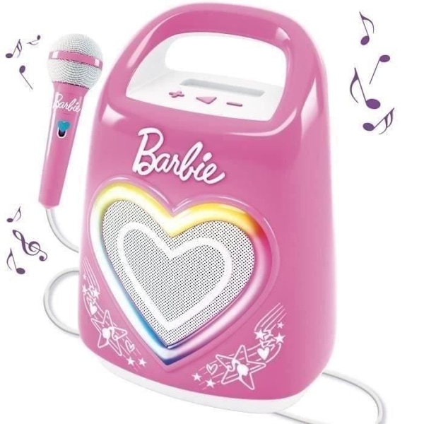 Bluetooth-högtalare - LISCIANI - Barbie Party - Mikrofonkompatibel - Smartphone-anslutning - Idealisk för sång och dans Rosa