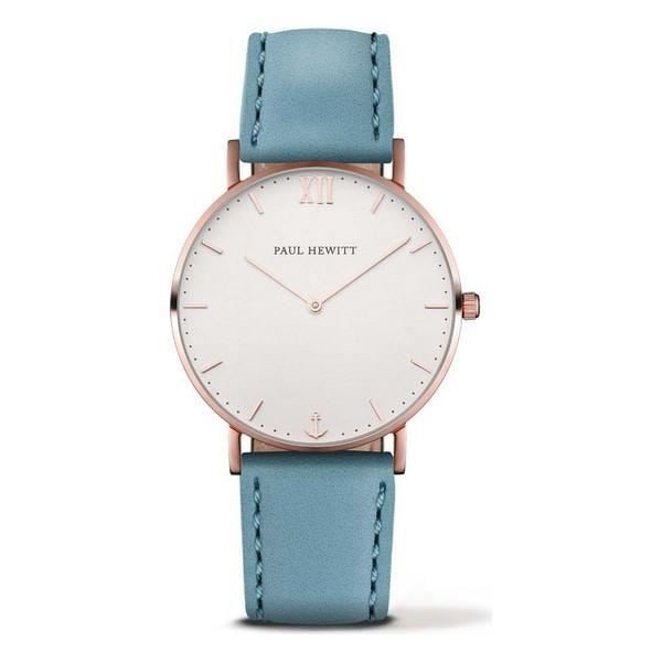 Ur - Paul Hewitt - PH-SA-R-ST-W-23S - Læder - Ø 39 mm - Analog - Unisex Blå, Rosa