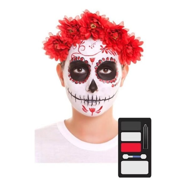 Skelet Makeuppakke - Trusted Shop - Dia de los Muertos - One Size - Multifarvet - Unisex