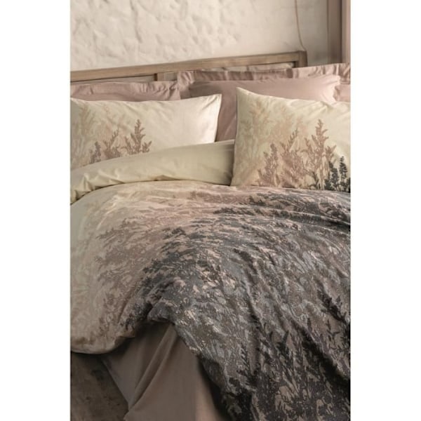 Sängkläder - 1 påslakan 220 x 240 cm + 2 örngott 60 x 60 cm - 100% förstärkt bomull - Beige Beige