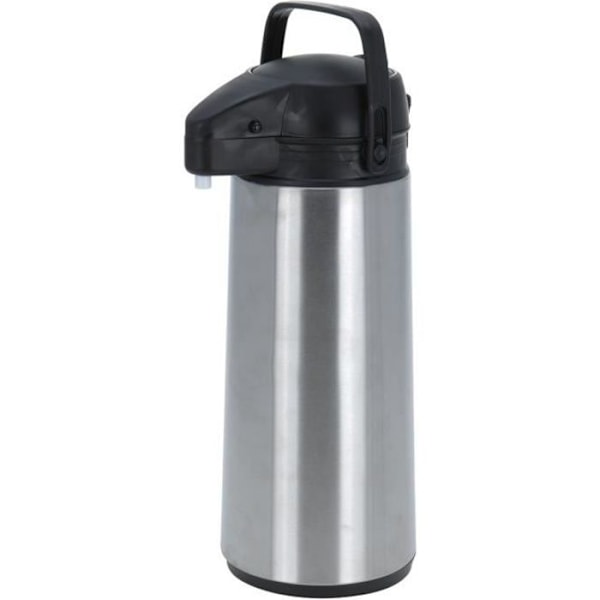Isoleret pumpetermoflaske - Airpot - 1,9 liter - Rustfrit stål - Beholder kulde i 24 timer - Beholder varme i 12 timer