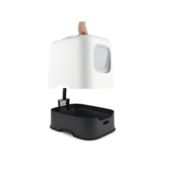 ROTHO - Kissan wc talo 51 x 39 x 40 cm - hiekkalaatikko - Gui Blanc Horisont blå