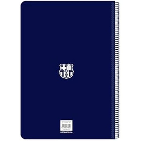 Folio Notebook - SAFTA - F.C. BARCELONA - 80 ark - Hårt pärm - Perfekt för barn Marinblå/granat