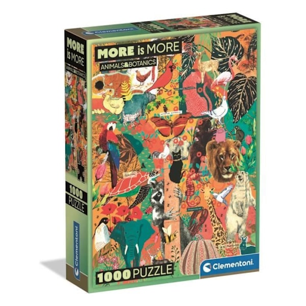 CLEMENTONI - Compact 1000 brikker - Mere er mere - Dyr & Botaniske