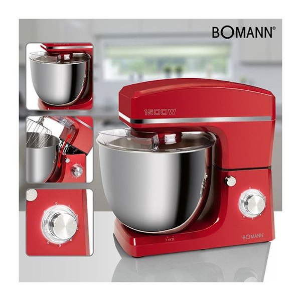 Multifunktionsrobot - Bomann - KM 6036 CB - 10L - 1500W - Rød