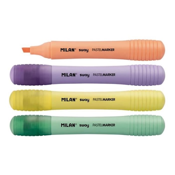 Pastellhögtalare - MILAN - SWAY - Sned spets 2-4 mm - 7 paket med 4 - icke påfyllningsbara Gul, aprikos, mintgrön, lila lavend