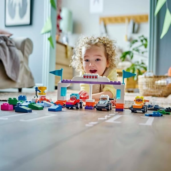 LEGO DUPLO Min by 10445 Racerbiler og F1-teamets kørere - Legetøj 2 år Flerfärgad