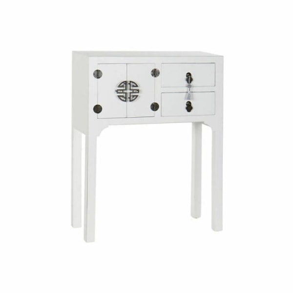 DKD kodinsisustuskonsoli valkoinen hopea kuusi MDF (63 x 26 x 83 cm) - 8424001700790
