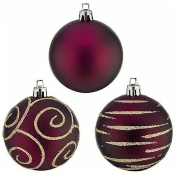 Julkulor - Ej specificerat - Set om 4 - Lila - Ø 6 cm - PVC Lila
