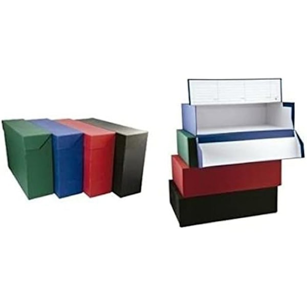 Arkivæske - MARIOLA - S8421015 - Sort - DIN A4 - 39 x 25,5 x 20 cm Flerfärgad