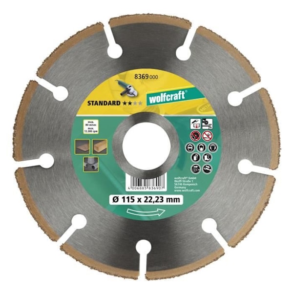 WOLFCRAFT Diamantklinge CT Standard - Diameter: 115 mm