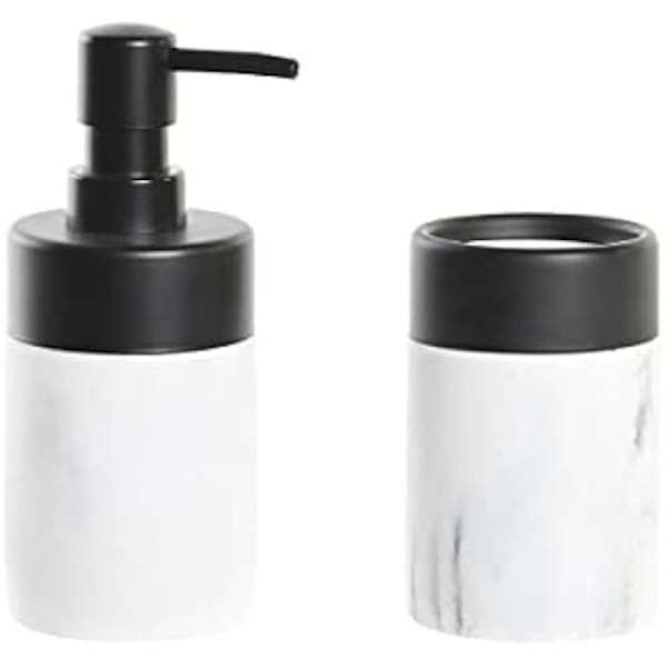 DKD Home Decor Standard Badrumsset vit svart