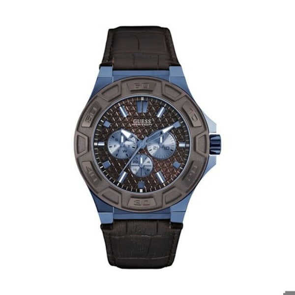 Herrklocka - GUESS - FORCE W0674G5 - Kvarts - Analog - Rostfritt stål kastanj