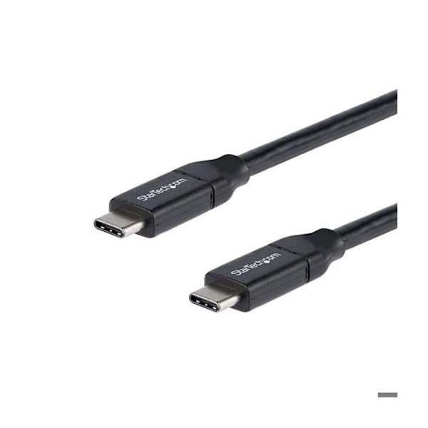 STARTECH USB-C til USB-C kabel - 50 cm - Strømforsyning 5A - USB-IF certificeret - Sort